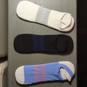 Kid's Ankle Socks - Blue, Black, and White
